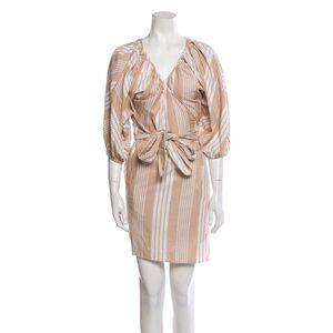 Mara Hoffman Striped Mini Colleta Cover-Up Wrap Dress XS